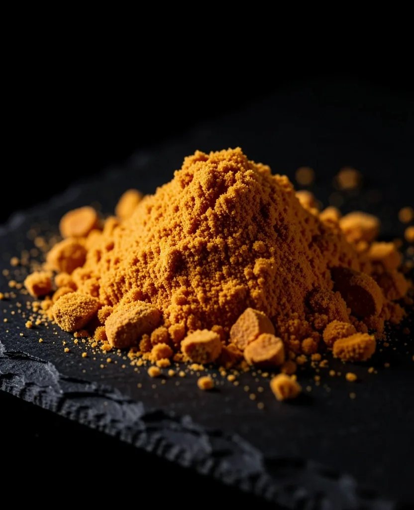 Natural supplement ingredient macro photography