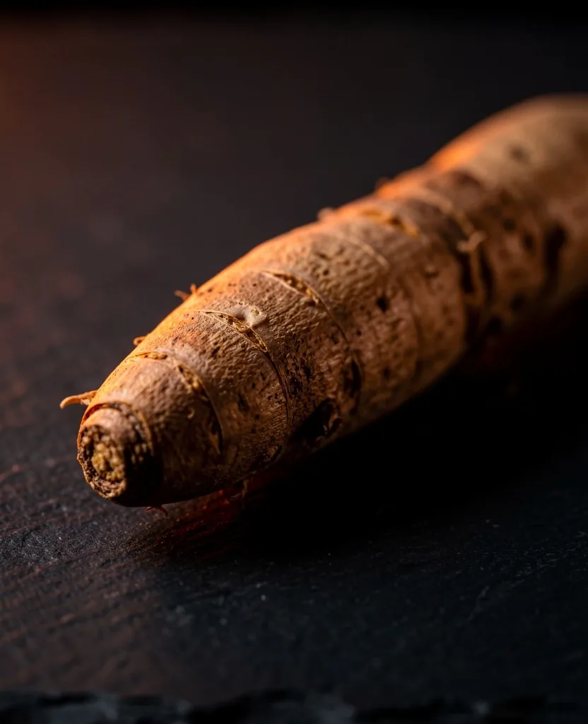 Ashwagandha root macro photography